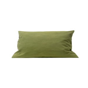 Coussin rempli de fibre vert olive 30 x 50 cm