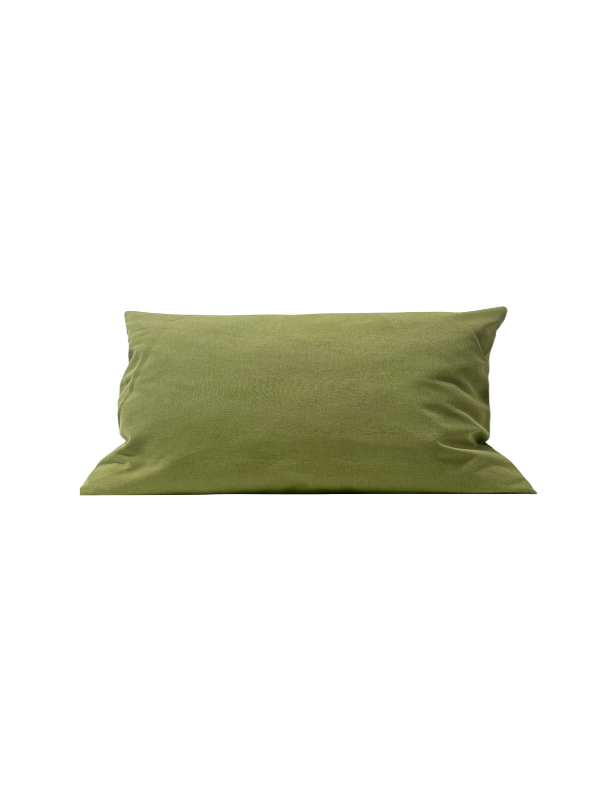972017 Coussin rempli de fibre vert olive 30 x 50 cm – Image 1