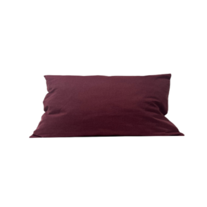 Coussin rempli de fibre bordeaux 30 x 50 cm
