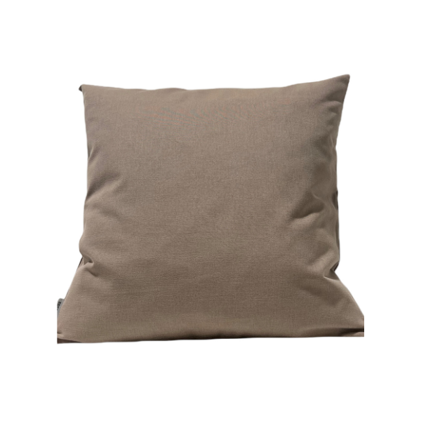 Coussin rempli de fibre taupe 45 x 45 cm
