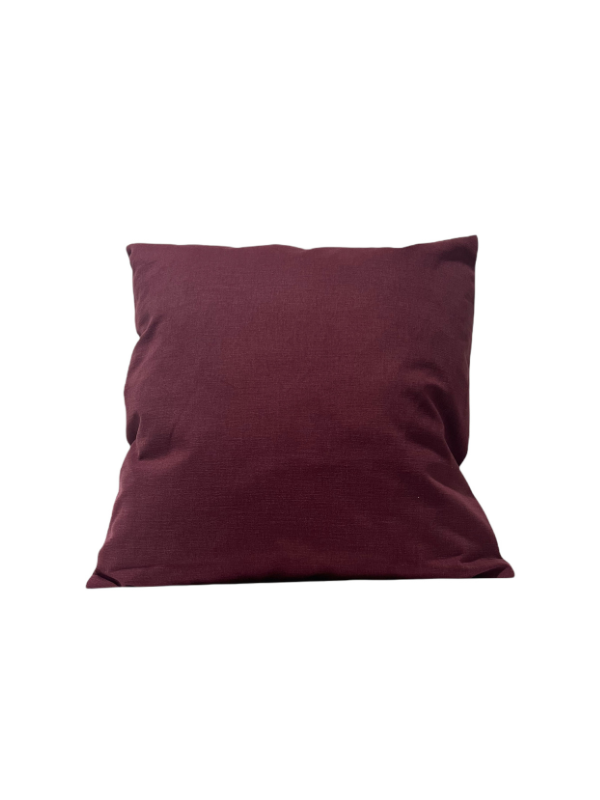 972026 Coussin rempli de fibre bordeaux 45 x 45 cm – Image 1