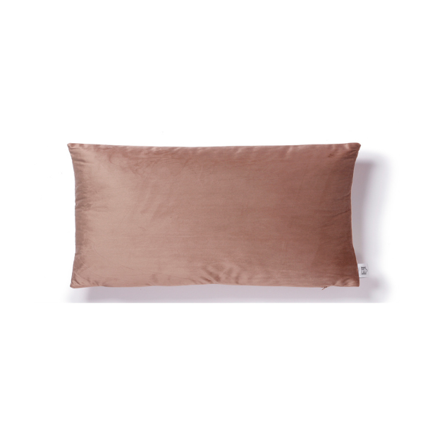 Coussin rempli de fibre beige rosé 30 x 50 cm