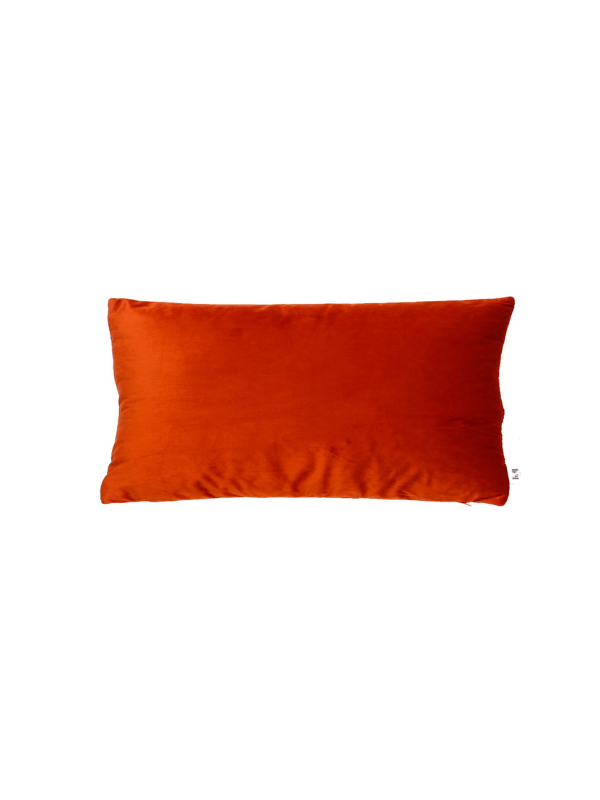 972031 Coussin rempli de fibre orange brûlé 30 x 50 cm – Image 1