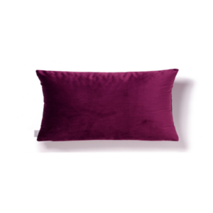Coussin rempli de fibre violet aubergine 30 x 50 cm