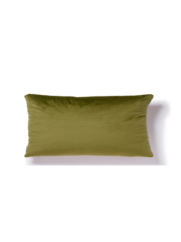 972033 Coussin rempli de fibre vert olive 30x50cm – Image 1