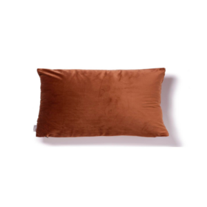 Coussin rempli de fibre marron rouille 30x50  cm