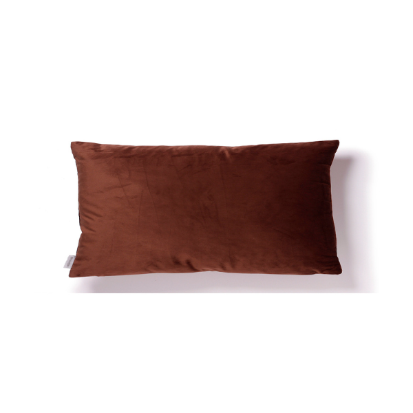 Coussin rempli de fibre marron 30x50 cm