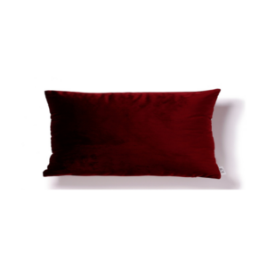 Coussin rempli de fibre rouge rubis foncé 30x50 cm