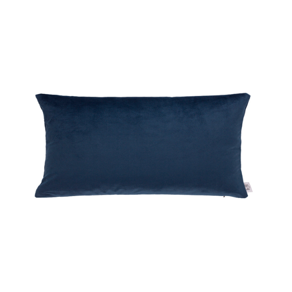 Coussin rempli de fibre bleu nuit 30 x 50 cm