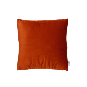 Coussin rempli de fibre orange brûlé  45x45 cm