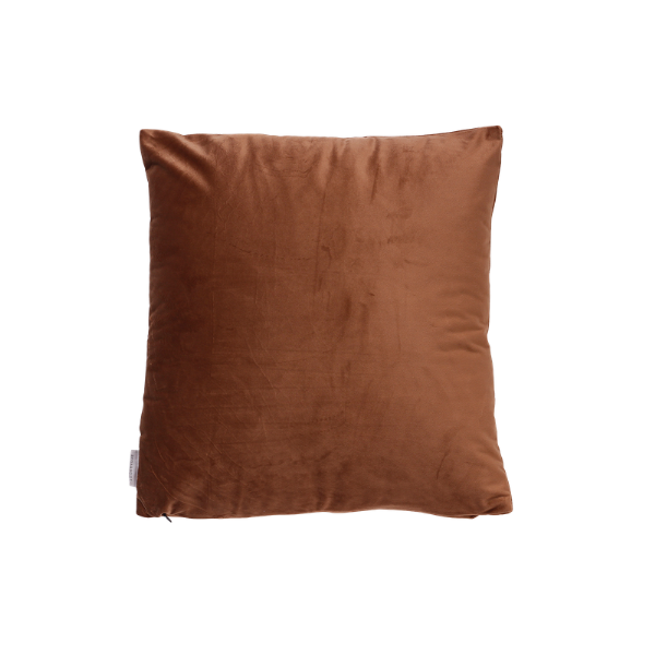 Coussin rempli de fibre 45x45cm marron rouille