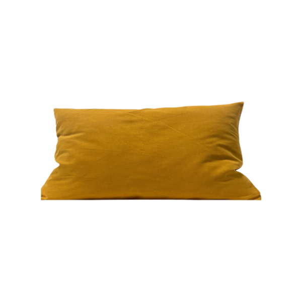 Coussin rempli de fibre 30x50cm moutarde