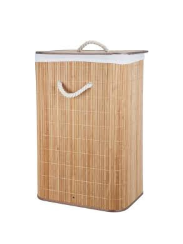 982672 Panier à linge en bambou 40X30X50cm – Image 1