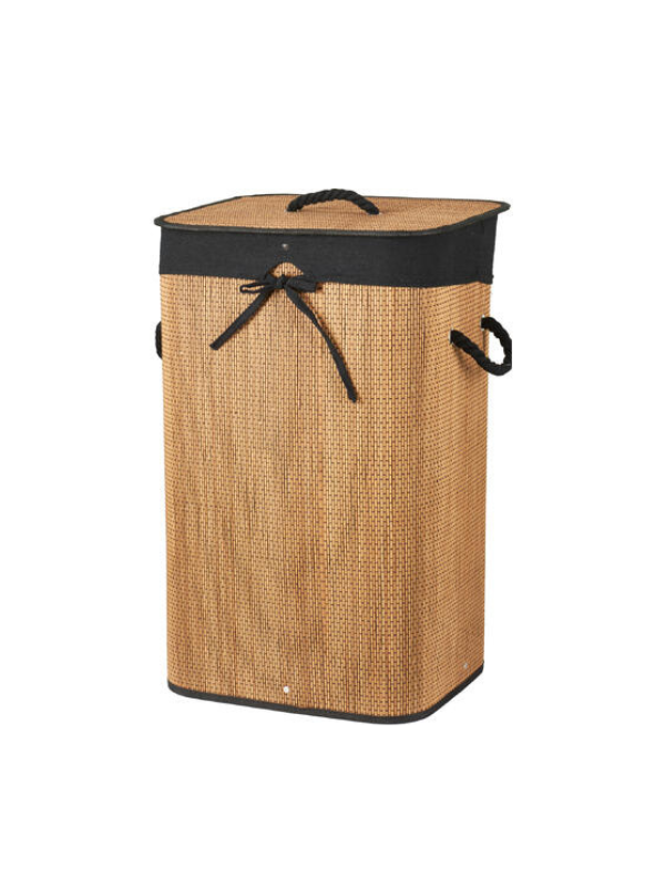 982674 Panier à linge en bambou 40x30x60cm – Image 1