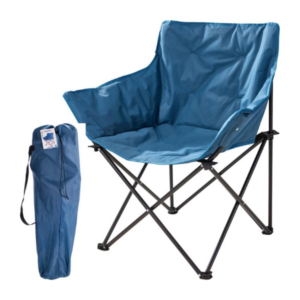 Chaise de camping deluxe 70x52x82cm bleu