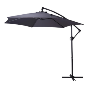 Parasol suspendu Ø 300 cm gris foncé