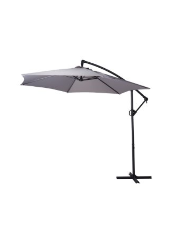 986023 Parasol suspendu Ø 300 cm gris clair – Image 1