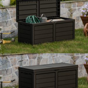 Rangement de jardin en plastique anthracite 119 X 52 X 49 cm