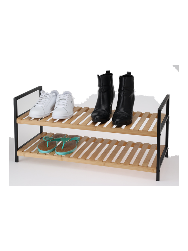 971969 Étagère à chaussures 2 niveaux 70X30X32cm – Image 1