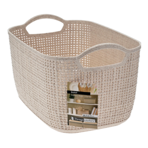 Panier de rangement beige 30x19,5x17cm