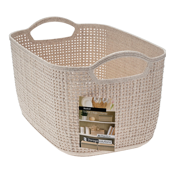 Panier de rangement beige 30x19,5x17cm