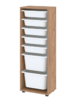 Meuble de rangement 7 paniers en pin – Image 2