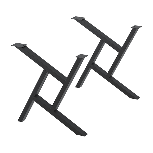 2 jeux de pieds métalliques « yildiz » noirs
