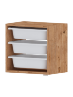 Meuble de rangement 3 paniers en pin – Image 2