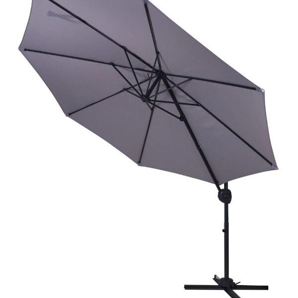 Parasol Roma Ø 300 cm gris clair