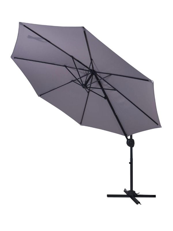986019 Parasol Roma Ø 300 cm gris clair – Image 1