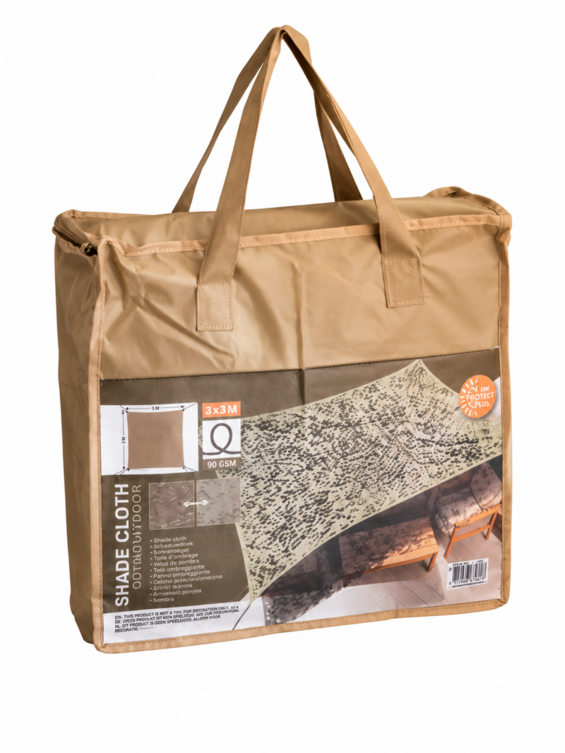 986209 Voile d’ombrage camouflage beige 3 x 3 m – Image 1