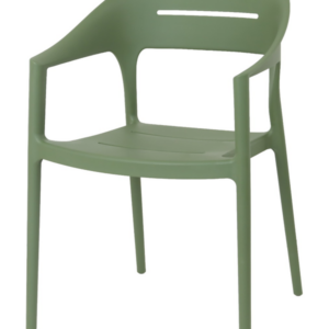 Fauteuil de jardin en polypropylène vert – 53,5 x 56 x 83 cm