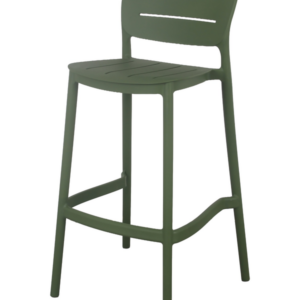 Tabouret de bar en polypropylène vert – 48 x 50 x 103,6 cm