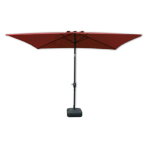 Parasol de jardin 3 x 2 m structure gris foncé toile bordeaux