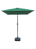 Parasol de jardin 2 x 2 m structure gris foncé toile vert emera