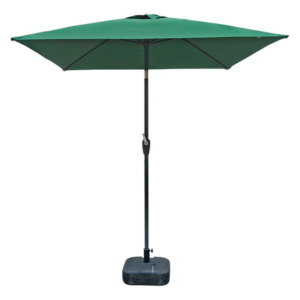 Parasol de jardin 2 x 2 m structure gris foncé toile vert emera