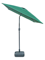 Parasol de jardin 2 x 2 m structure gris foncé toile vert emera – Image 2