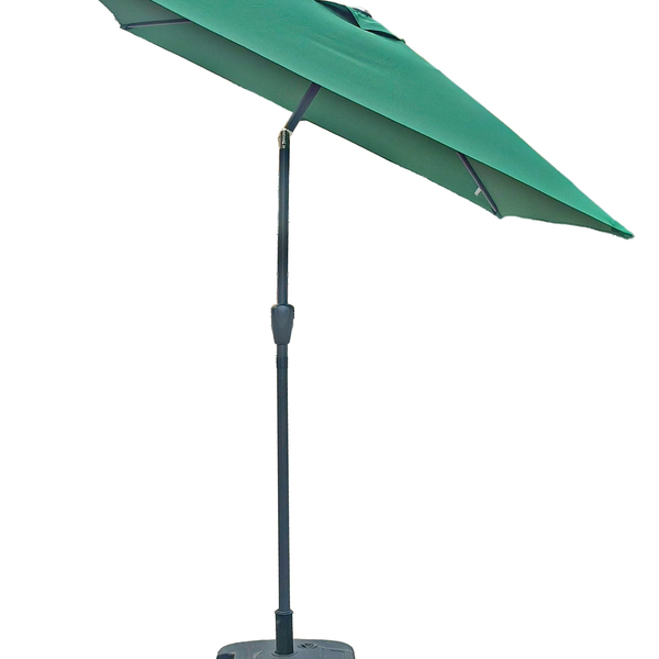Parasol de jardin 2 x 2 m structure gris foncé toile vert emera