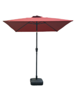 Parasol de jardin 2 x 2 m structure gris foncé toile bordeaux