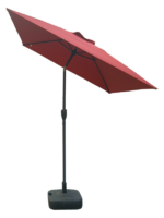 Parasol de jardin 2 x 2 m structure gris foncé toile bordeaux – Image 2