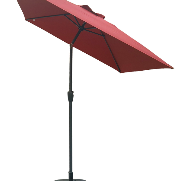 Parasol de jardin 2 x 2 m structure gris foncé toile bordeaux