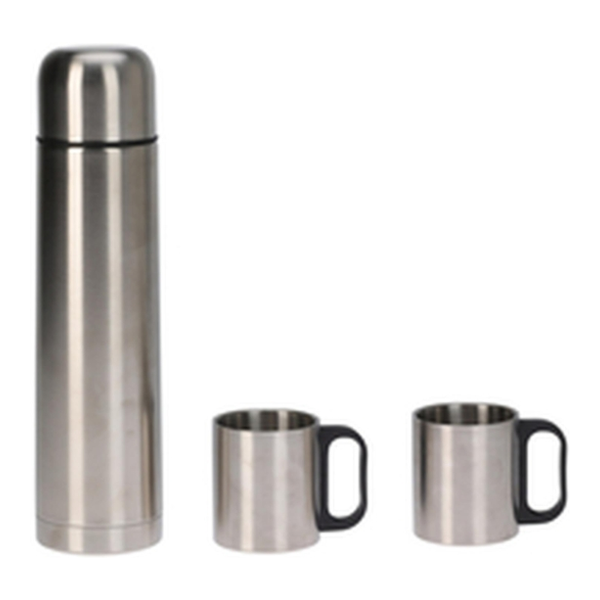 Bouteille isotherme 1 L+ 2 tasses en inox