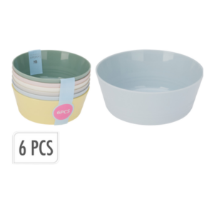 Lot de 6 Bols 300 ml en polypropylène Coloris assortis