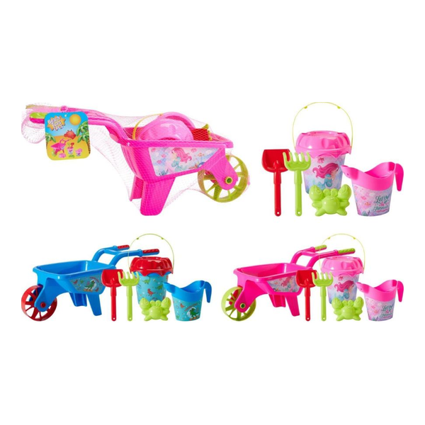 Set de jouets de plage 7 pièces 2 modèles assortis