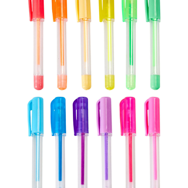 Lot de 12 mini stylos gel