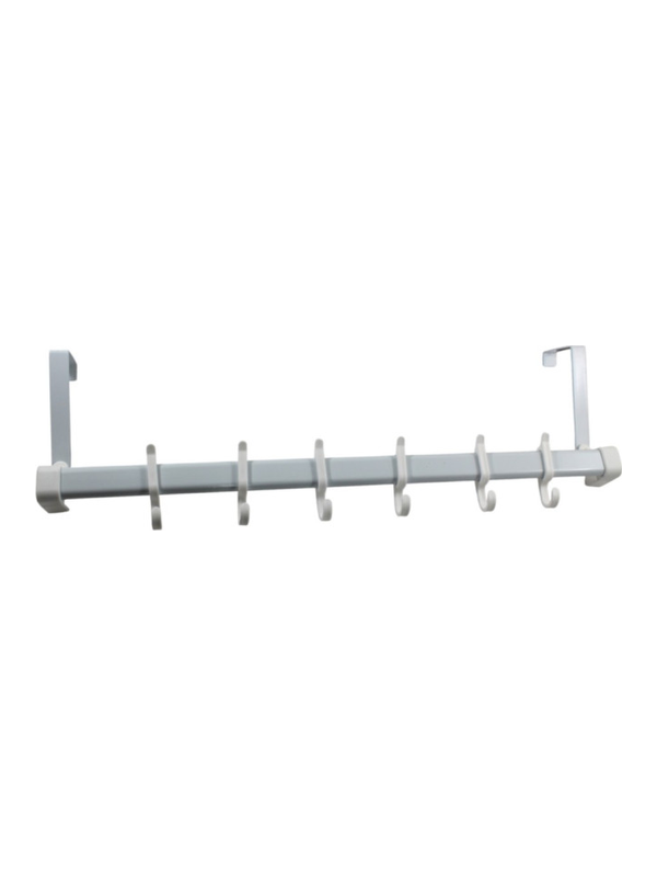 983493 Patère pour porte à 6 crochets blanc – Image 1