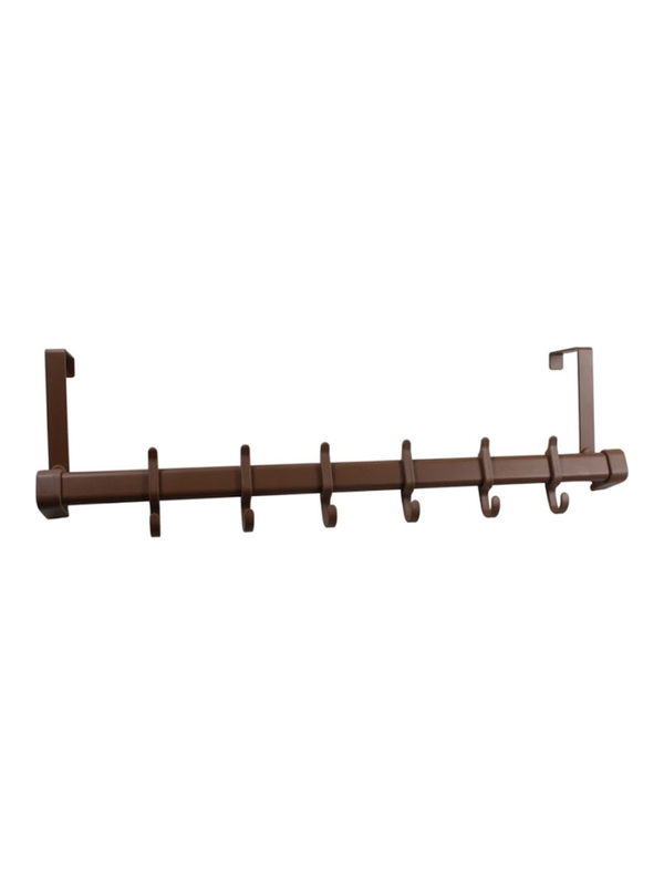 983494 Patère pour porte à 6 crochets marron – Image 1