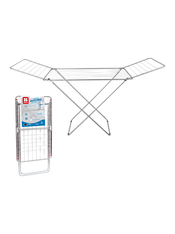 983995 Sèchelinge étendoir 18 m 181 x 55 x 107 cm Aluminium + Acier – Image 1