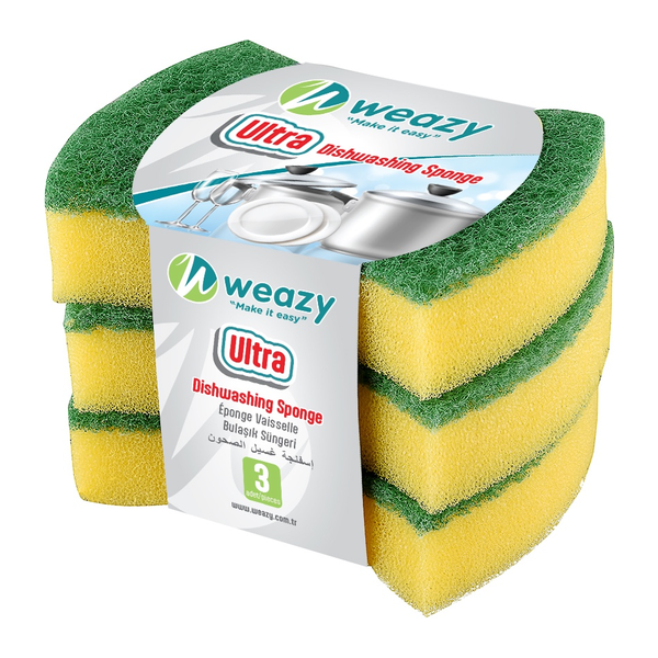 Lot de 3 éponges à récurer colorées ultra Maxi