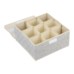 Boîte de rangement microaérée intissée 14x28x13cm